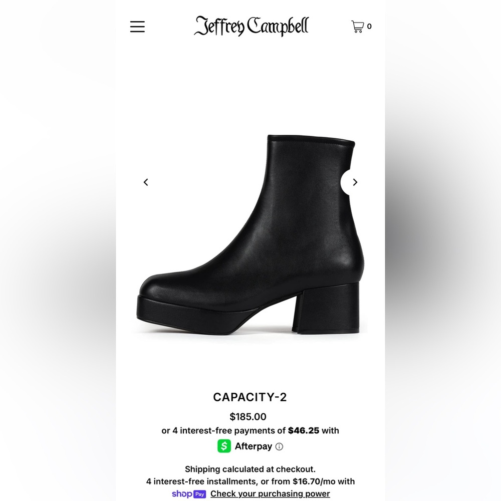 Jeffrey Campbell Black Heeled Booties - Picture 2 of 5